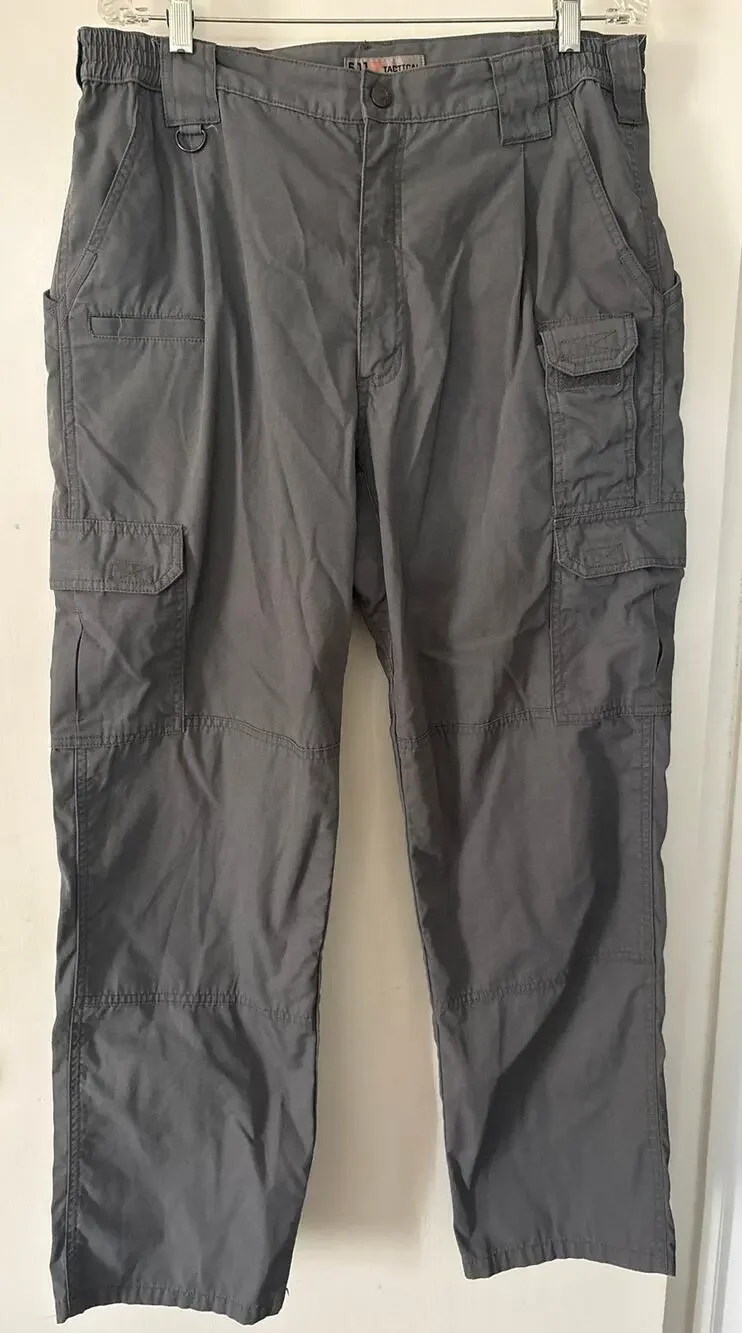 5.11 Tactical Men’s Gray Ripstop Taclite Pro Pants 36x32 Cargo Pocket 74273